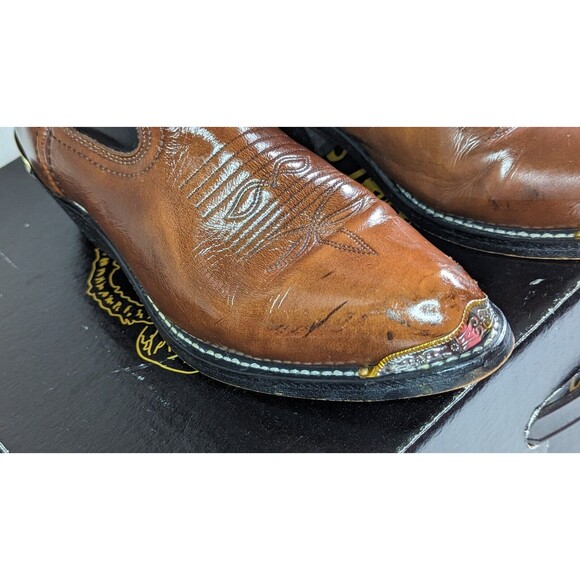 JB Dillon Reserve Men's Pro Rodeo Boots Size-(9.5 EW) Blk/Cherry Smooth #RB913 - Picture 15 of 16